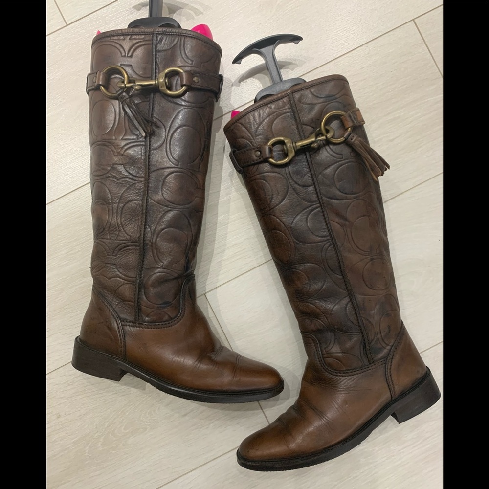 Coach VIVICA Leather Riding Boots size 5.5